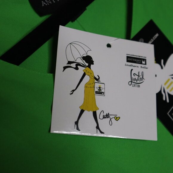 NEON GREEN TOP XS Lightweight Flowy Blouse Office Work Casual Vacation Beach - Picture 4 of 9